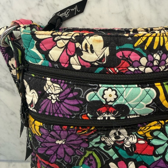 Vera Bradley Mickey’s Magical Blooms Triple Zip Hipster Crossbody Bag - Picture 2 of 7